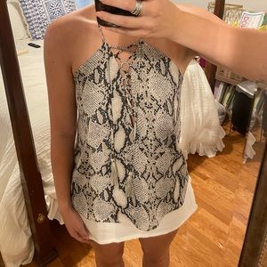 Snake Print Tank Top